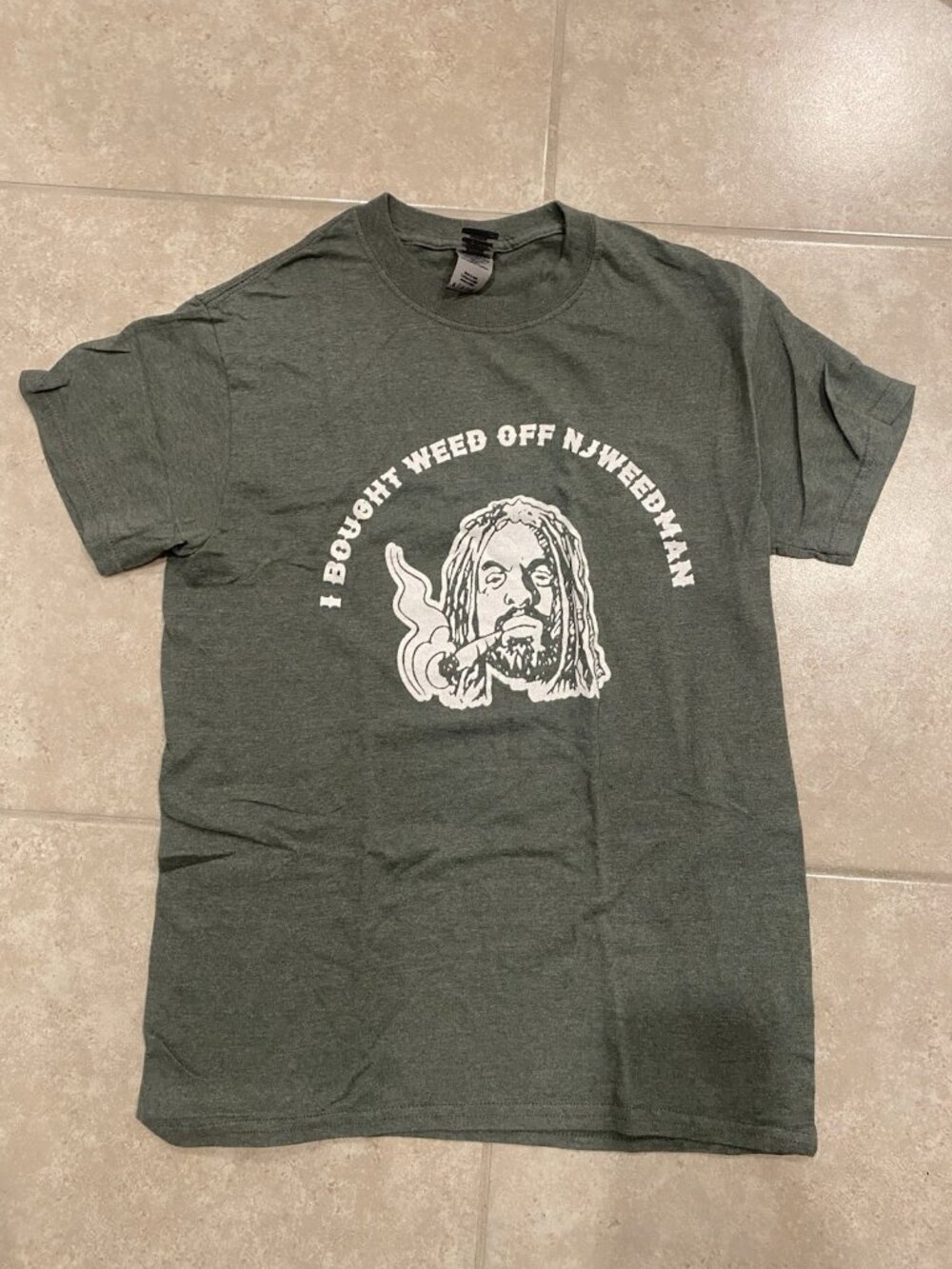 I Bought Weed Off NjWeedman T-shirt Size Small Color Green Trenton NJ 420